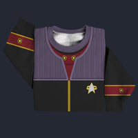 Modetrail Starfleet Flag Officers Duty Uniforms Commodore Sweater Costume, Star Trek Costume S-5XL US Size, Gift For Him