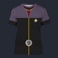 Modetrail Starfleet Flag Officers Duty Uniforms Fleet Admiral T-shirt Costume, Star Trek Costume S-5XL US Size, Gift For Him