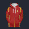 Modetrail Starfleet Red Uniform Captain Discovery Tracksuit Costume Hoodie Sweatshirt T-Shirt Sweatpants, Star Trek Costume S-5XL US Size