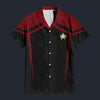 Modetrail Star Trek Starfleet Uniform Circa 2385 Command Hawaiian Shirt Costume, S-5XL US Size, Unisex Button Down Shirt