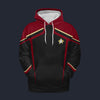 Modetrail Star Trek Starfleet Uniform Circa 2385 Flag Officer Tracksuit Costume Hoodie Sweatshirt T-Shirt Sweatpants, S-5XL US Size