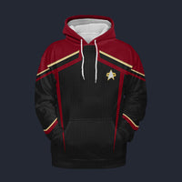 Modetrail Star Trek Starfleet Uniform Circa 2385 Flag Officer Hoodie Costume, S-5XL US Size, Gift For Him