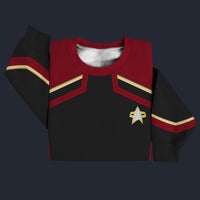 Modetrail Star Trek Starfleet Uniform Circa 2385 Flag Officer Sweater Costume, S-5XL US Size, Gift For Him