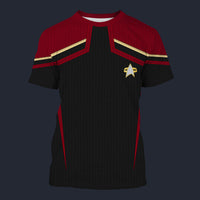 Modetrail Star Trek Starfleet Uniform Circa 2385 Flag Officer T-shirt Costume, S-5XL US Size, Gift For Him