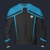 Modetrail Star Trek Starfleet Uniform Circa 2385 Science Blue Tracksuit Costume Hoodie Sweatshirt T-Shirt Sweatpants, S-5XL US Size