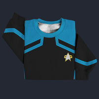 Modetrail Star Trek Starfleet Uniform Circa 2385 Science Blue Sweater Costume, S-5XL US Size, Gift For Him