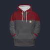 Modetrail Star Trek Starfleet Uniform Deep Space Nine Cadet Red Tracksuit Costume Hoodie Sweatshirt T-Shirt Sweatpants, S-5XL US Size