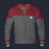 Modetrail Star Trek Starfleet Uniform Deep Space Nine Cadet Red Tracksuit Costume Hoodie Sweatshirt T-Shirt Sweatpants, S-5XL US Size