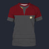 Modetrail Star Trek Starfleet Uniform Deep Space Nine Cadet Red T-shirt Costume, S-5XL US Size, Gift For Him