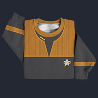 Modetrail Star Trek Starfleet Uniform Deep Space Nine Cadet Yellow Sweater Costume, S-5XL US Size, Gift For Him