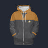 Modetrail Star Trek Starfleet Uniform Deep Space Nine Cadet Yellow Tracksuit Costume Hoodie Sweatshirt T-Shirt Sweatpants, S-5XL US Size