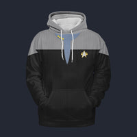 Modetrail Star Trek Starfleet Uniform Deep Space Nine Grey Tracksuit Costume Hoodie Sweatshirt T-Shirt Sweatpants, S-5XL US Size