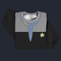 Modetrail Star Trek Starfleet Uniform Deep Space Nine Grey Sweater Costume, S-5XL US Size, Gift For Him