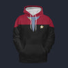 Modetrail Star Trek Starfleet Uniform Deep Space Nine Red Tracksuit Costume Hoodie Sweatshirt T-Shirt Sweatpants, S-5XL US Size