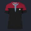 Modetrail Star Trek Starfleet Uniform Deep Space Nine Red T-shirt Costume, S-5XL US Size, Gift For Him