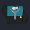 Modetrail Star Trek Starfleet Uniform Deep Space Nine Teal Blue Tracksuit Costume Hoodie Sweatshirt T-Shirt Sweatpants, S-5XL US Size