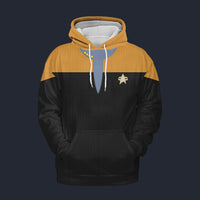Modetrail Star Trek Starfleet Uniform Deep Space Nine Yellow Hoodie Costume, S-5XL US Size, Gift For Him