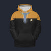 Modetrail Star Trek Starfleet Uniform Deep Space Nine Yellow Tracksuit Costume Hoodie Sweatshirt T-Shirt Sweatpants, S-5XL US Size