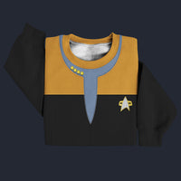 Modetrail Star Trek Starfleet Uniform Deep Space Nine Yellow Sweater Costume, S-5XL US Size, Gift For Him