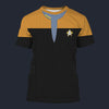 Modetrail Star Trek Starfleet Uniform Deep Space Nine Yellow T-shirt Costume, S-5XL US Size, Gift For Him