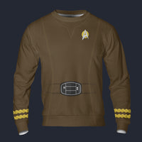 Modetrail Star Trek Starfleet Uniform Mid 2270s Dark Brown Long Sleeves Costume, S-5XL US Size, Gift For Him