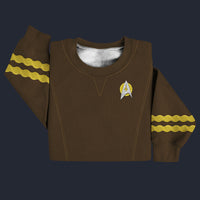 Modetrail Star Trek Starfleet Uniform Mid 2270s Dark Brown Sweater Costume, S-5XL US Size, Gift For Him
