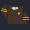 Modetrail Star Trek Starfleet Uniform Mid 2270s Dark Brown Tracksuit Costume Hoodie Sweatshirt T-Shirt Sweatpants, S-5XL US Size