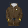 Modetrail Star Trek Starfleet Uniform Mid 2270s Dark Brown Tracksuit Costume Hoodie Sweatshirt T-Shirt Sweatpants, S-5XL US Size