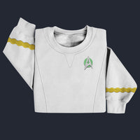 Modetrail Star Trek Starfleet Uniform Mid 2270s White Sweater Costume, S-5XL US Size, Gift For Him