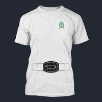 Modetrail Star Trek Starfleet Uniform Mid 2270s White Tracksuit Costume Hoodie Sweatshirt T-Shirt Sweatpants, S-5XL US Size