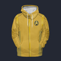 Modetrail Starfleet Yellow Uniform Admiral Discovery Tracksuit Costume Hoodie Sweatshirt T-Shirt Sweatpants, Star Trek Costume S-5XL US Size