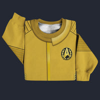 Modetrail Starfleet Yellow Uniform Admiral Discovery Sweater Costume, Star Trek Costume S-5XL US Size, Gift For Him