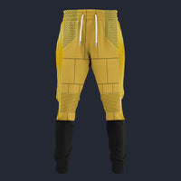 Modetrail Starfleet Yellow Uniform Captain Discovery Sweatpants Costume, Star Trek Costume S-5XL US Size, Gift For Him