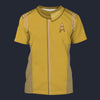 Modetrail Starfleet Yellow Uniform Operations Division Discovery T-shirt Costume, Star Trek Costume S-5XL US Size, Gift For Him