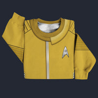 Modetrail Starfleet Yellow Uniform Science Division Discovery Sweater Costume, Star Trek Costume S-5XL US Size, Gift For Him