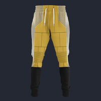 Modetrail Starfleet Yellow Uniform Science Division Discovery Sweatpants Costume, Star Trek Costume S-5XL US Size, Gift For Him