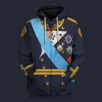 Modetrail Sweden Oscar II Zip Hoodie Costume, History Costume S-5XL US Size, Gift For Him