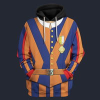 Modetrail Sweden Swiss Guard Armed Force Fleece Hoodie Costume, History Costume S-5XL US Size, Gift For Him