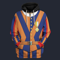 Modetrail Sweden Swiss Guard Armed Force Fleece Zip Hoodie Costume, History Costume S-5XL US Size, Gift For Him