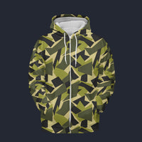 Modetrail Swedish M90 CAMO Fleece Zip Hoodie Costume, Military Costume S-5XL US Size, Gift For Him