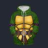 Modetrail TMNT Donatello Fleece Zip Hoodie Costume, S-5XL US Size, Gift For Him