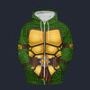 Modetrail TMNT Michelangelo Fleece Zip Hoodie Costume, S-5XL US Size, Gift For Him