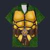 Modetrail TMNT Michelangelo Hawaiian Shirt Costume, S-5XL US Size, Unisex Button Down Shirt