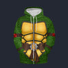 Modetrail TMNT Raphael Fleece Zip Hoodie Costume, S-5XL US Size, Gift For Him
