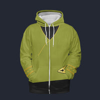 Modetrail TOS Kirk Green Tunic Zip Hoodie Costume, Star Trek Costume S-5XL US Size, Gift For Him