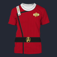 Modetrail TWOK II-VI Uniform 2270s Command Department Tracksuit Costume Hoodie Sweatshirt T-Shirt Sweatpants, Star Trek Costume S-5XL US Size