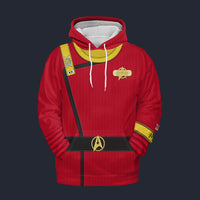Modetrail TWOK II-VI Uniform 2270s Operations Department Tracksuit Costume Hoodie Sweatshirt T-Shirt Sweatpants, Star Trek Costume S-5XL US Size