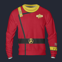 Modetrail TWOK II-VI Uniform 2270s Operations Department Long Sleeves Costume, Star Trek Costume S-5XL US Size, Gift For Him