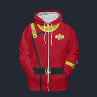 Modetrail TWOK II-VI Uniform 2270s Operations Department Zip Hoodie Costume, Star Trek Costume S-5XL US Size, Gift For Him