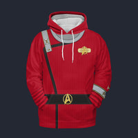 Modetrail TWOK II-VI Uniform 2270s Sciences Division Tracksuit Costume Hoodie Sweatshirt T-Shirt Sweatpants, Star Trek Costume S-5XL US Size